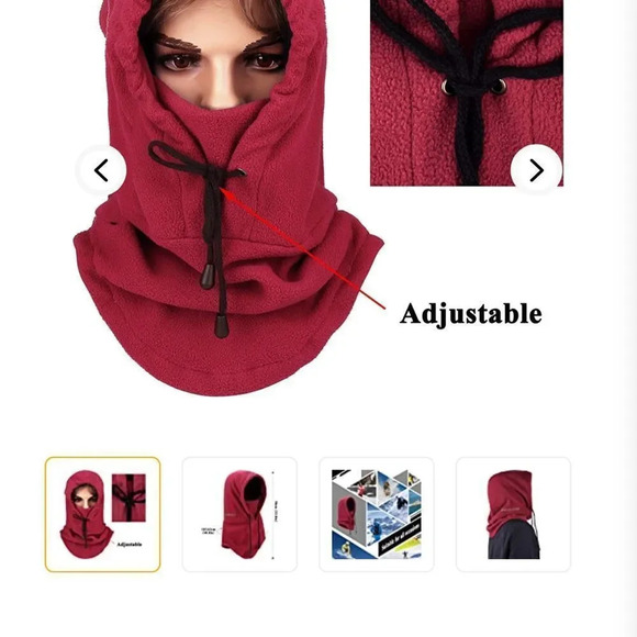 Joyoldelf Thermal Balaclava Face Mask Outdoor Sports Mask Hood Hat - Picture 2 of 12